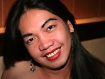 Our tranny Jay has a beautiful white smile and fascinating curves.